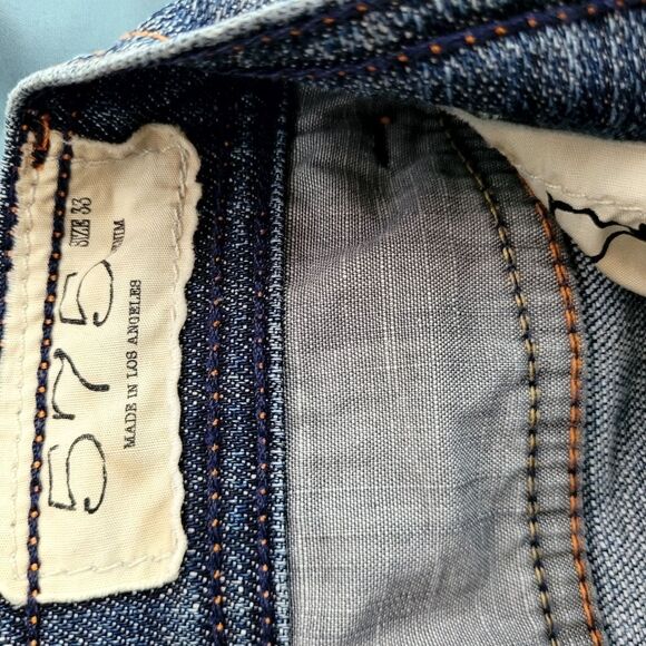 575 Denim Los Angeles Button Fly Distressed Jeans Size 33 - Picture 12 of 13